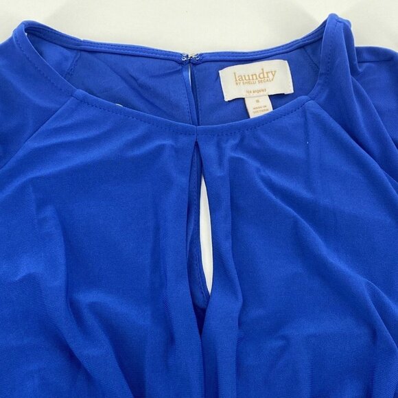 Laundry by Shelli Segal Women’s Size 8 Cobalt Blue Tie Front Jumpsuit Cocktail - Picture 6 of 14